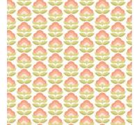 Hoopla Walls Retro Flower Apricot Mix Smooth Matt Wallpaper