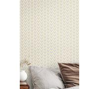 Hoopla Walls Retro Flower Matt Wallpaper in Grey Hoopla Walls Grey