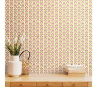 Hoopla Walls Retro Flower Rose and Apple Wallpaper