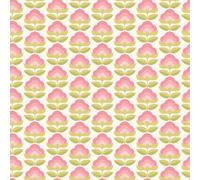 Hoopla Walls Retro Flower Rose & Apple Smooth Matt Wallpaper