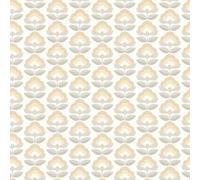Hoopla Walls Retro Flower Stone & Dove Smooth Matt Wallpaper