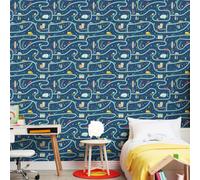 Hoopla Walls Road Trip Indigo Riot 10M Wallpaper