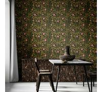 Hoopla Walls Rosehip Trail - Aubergine 10m Wallpaper - Aubergine