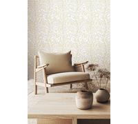 Hoopla Walls Rosehip Trail Matt Wallpaper in Beige Hoopla Walls Beige