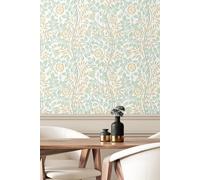 Hoopla Walls Rosehip Trail Matt Wallpaper in Mint Hoopla Walls Mint