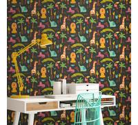 Hoopla Walls Safari Boogie - Rouge Twist 10m Wallpaper - Rouge Twist