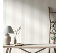 Hoopla Walls Scallop Stripe - Stone 10m Wallpaper