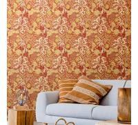 Hoopla Walls Seaweed Garden - Amber 10m Wallpaper - Amber