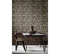 Hoopla Walls Seaweed Garden Matt Wallpaper in Black Hoopla Walls Black