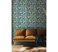 Hoopla Walls Seaweed Garden Matt Wallpaper in Navy Hoopla Walls Navy