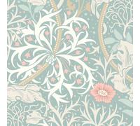 Hoopla Walls Seaweed Garden Seafoam Smooth Matt Wallpaper