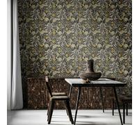 Hoopla Walls Seaweed Garden - Slate 10m Wallpaper - Slate
