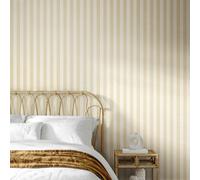 Hoopla Walls Shadow Stripe - Oyster 10m Wallpaper