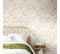 Hoopla Walls Springtime Meadow - Soft Lavender 10m Wallpaper