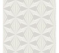 Hoopla Walls Sunray Diamond - Grey 10m Wallpaper - Grey
