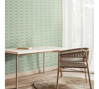 Hoopla Walls Sunray Diamond - Mint Green 10m Wallpaper - Mint Green