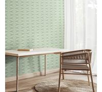 Hoopla Walls Sunray Diamond Mint Green Wallpaper