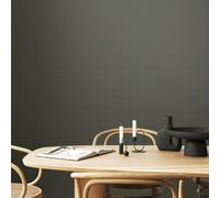 Hoopla Walls Tiny Ogee - Charcoal 10m Wallpaper