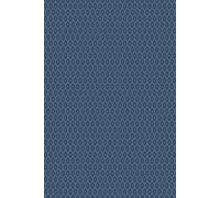 Hoopla Walls Tiny Ogee - Indigo 10m Wallpaper in Blue Hoopla Walls Blue 10m