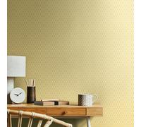 Hoopla Walls Tiny Ogee - Straw 10m Wallpaper