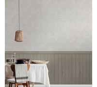 Hoopla Walls Tongue And Groove Fern- Stone (10M Wallpaper)