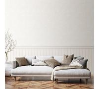 Hoopla Walls Tongue And Groove Fern- Washed White (10M Wallpaper)