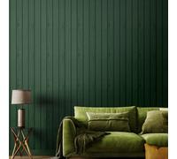 Hoopla Walls Tongue And Groove- Forest (10M Wallpaper)