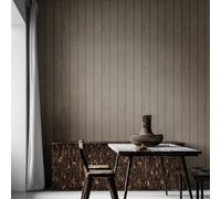 Hoopla Walls Tongue And Groove- Mink (10M Wallpaper)