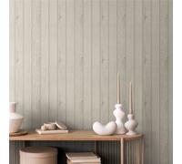 Hoopla Walls Tongue And Groove- Stone (10M Wallpaper)