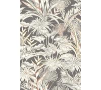 Hoopla Walls Tropical Canopy - Charcoal & Stone 10m Wallpaper in Grey Hoopla Walls Grey 10m