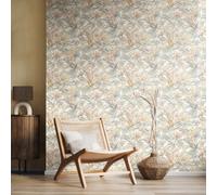 Hoopla Walls Tropical Canopy - Oyster & Chalk 10M Wallpaper