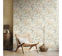 Hoopla Walls Tropical Canopy - Oyster & Chalk 10m Wallpaper