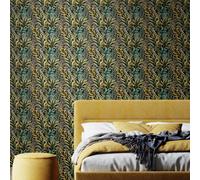 Hoopla Walls Verdant Leaves - Noir Mix 10M Wallpaper