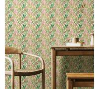 Hoopla Walls Verdant Leaves - Ruby Green 10M Wallpaper