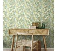 Hoopla Walls Verdant Leaves - Sage & Willow 10m Wallpaper