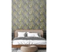 Hoopla Walls Wild Ferns Matt Wallpaper in Olive Hoopla Walls Olive