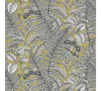 Hoopla Walls Wild Ferns Olive Smooth Matt Wallpaper