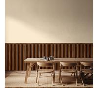 Hoopla Walls Wood Slat Texture- Walnut (10M Wallpaper)
