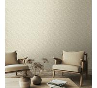 Hoopla Walls Zebra Leaf - Linen 10m Wallpaper