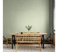 Hoopla Walls Zebra Leaf - Olive 10m Wallpaper
