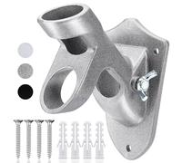 HOOPLE Flag Pole Holder, Flag Bracket, Two-Position Flag Holder Mounting Bracket for Outside House, Cast Aluminum Flag Pole Mount Rust Free Coated, All Weather Display 1" Inner Diameter