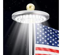 Hoople Flag Pole Light Solar Powered - Waterproof, Solar Flag Pole Light for 15 to 25 Ft In-Ground Flag Pole, Super Bright Flag Pole Solar Light from Dusk to Dawn for 12+ Hours, Auto On/Off (26 LED)