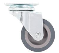 Hoopleep 8 pcs Swivel Casters 50 mm TPR Thermoplastic Rubber Wheels with Zinc-Coated Iron Frame 70 mm Height 35 kg for Pallet Truck Trolley Cart Warehouse Workshop Equipment