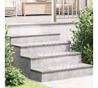 Hoopleep Aluminium Modern Checker Plate Stair Tread, Silver 60 x 30 cm, 2 Pcs Rectangular Non Slip Mat for Indoor Outdoor Stairs, Durable Safety Solution
