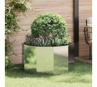 Hoopleep Galvanized Steel Round Garden Planter, Durable Outdoor Metal Raised Bed for Flowers & Vegetables, 90x90x50 cm Large Silver Elevated Container for Gardening Plants