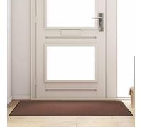 Hoopleep Modern Entryway Doormat, Brown and Black, 90 x 150 cm Large Floor Mat, Polypropylene & Vinyl, Non-Slip, Durable, Indoor Use for Hallway, Kitchen, Living Room