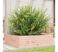 Hoopleep Plant Pot 80 x 80 x 23 cm Solid Wood Douglas Fir Raised Outdoor Bed for Garden Flowers, Large, Robust