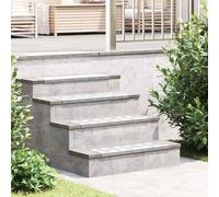 Hoopleep Rectangular Aluminium Stair Treads, 10 Pcs Silver 60 x 18 cm, Durable Non-Slip Protection for Indoor Outdoor Stairs, Modern Checker Plate Design