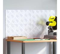 Hoopleep Rectangular Aluminium Stair Treads, 4 Pcs Silver 50x25 cm, Durable Non-Slip Checker Plate Design for Indoor Outdoor Stairs, Steps, and Staircase Safety