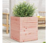 Hoopleep Solid Douglas Wood Garden Planter, 40x40x46 cm Outdoor Raised Bed for Flowers, Vegetables, Herbs, Large Capacity Gardening Planter with Open Bottom for Optimal Drainage